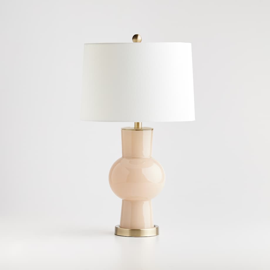 Lampa Stołowa Ze Szklaną Podstawą Blanche