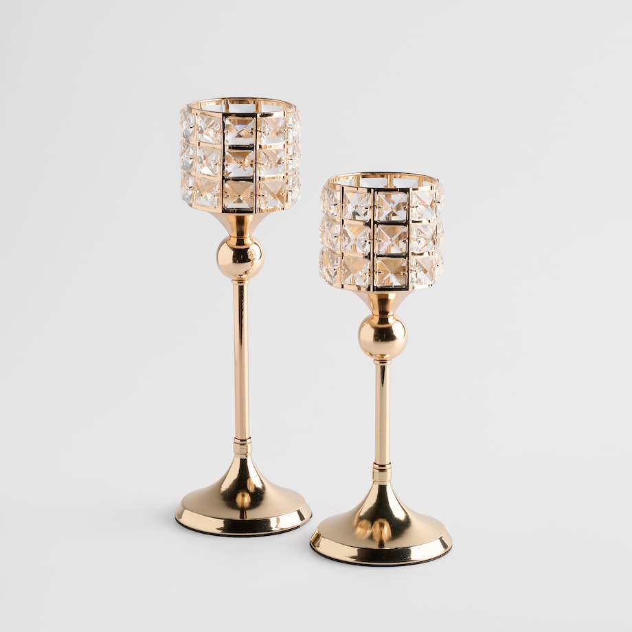 Świecznik Etienet z motywem geometrycznym