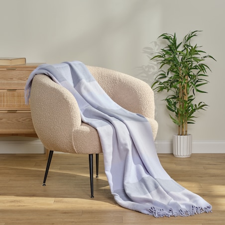 Jednokolorowy koc z wełną Welneso 130x170 cm