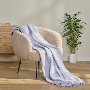 Jednokolorowy koc z wełną Welneso 130x170 cm