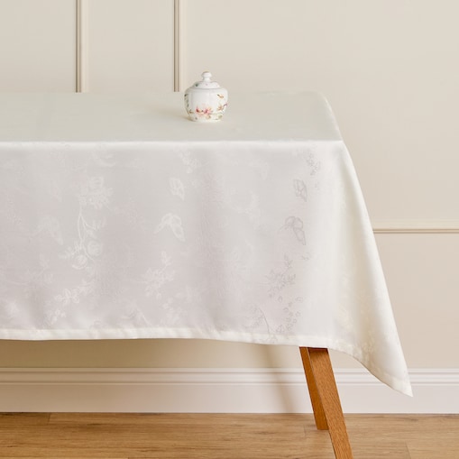 Obrus Żakardowy Allanis 150x220 cm z motywem kwiatowym