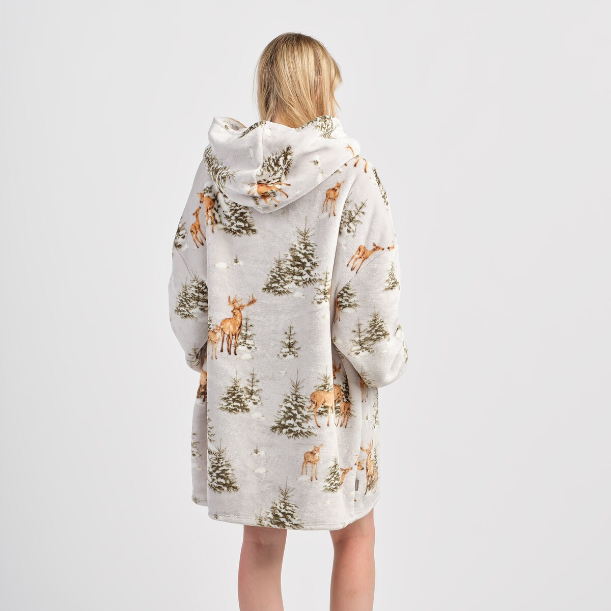 Ponczo Hivros z motywem zwierząt leśnych