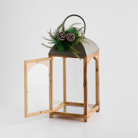 Lampion Browniel z motywem szyszki