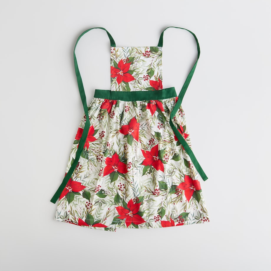 Fartuch Poinsetta 142x90 cm z motywem gwiazdy betlejemskiej