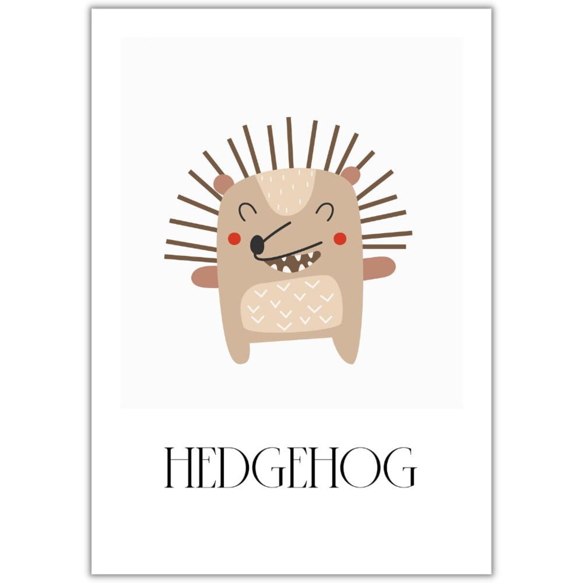 plakat zwierzaki z lasu hedgehog 30x40 cm