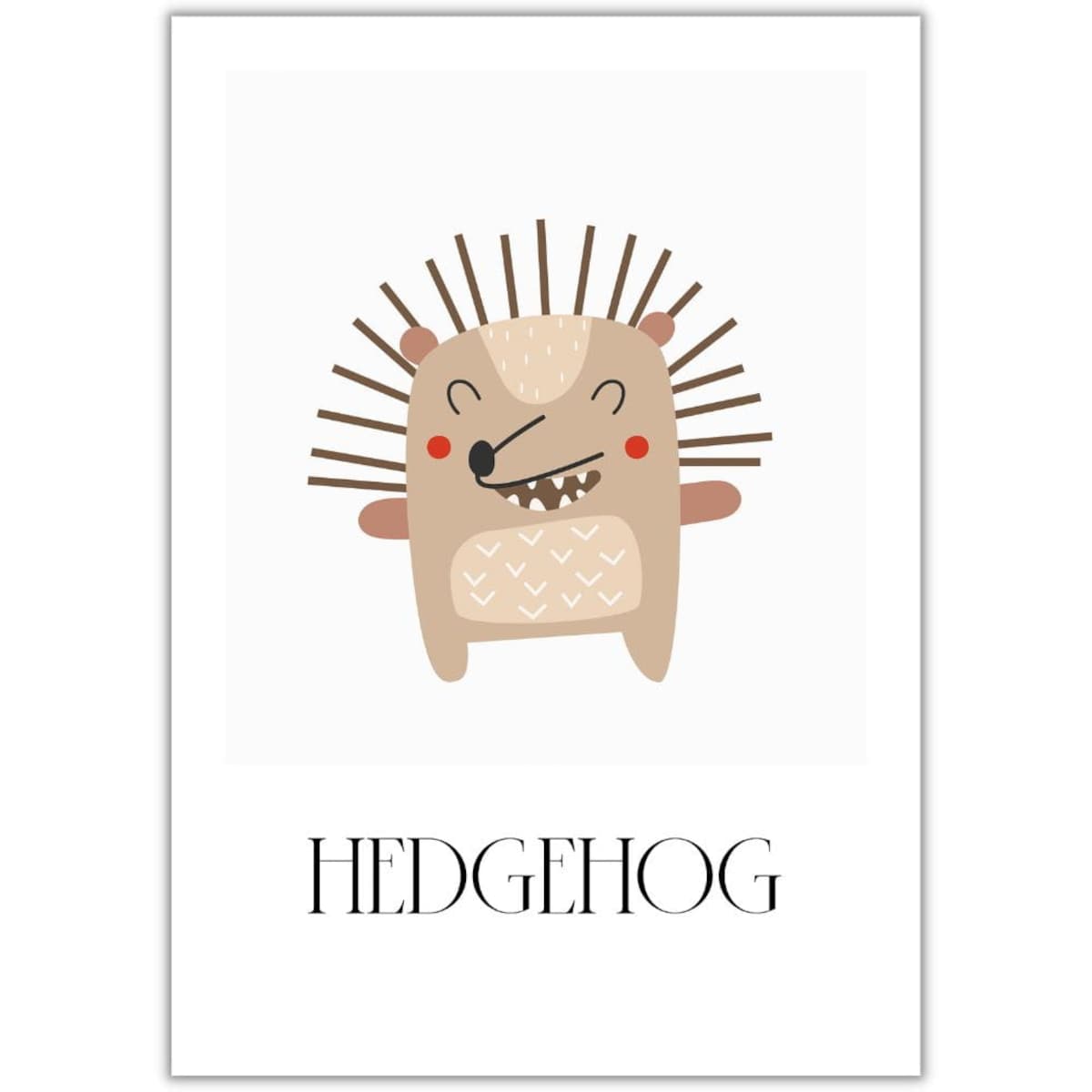 plakat zwierzaki z lasu hedgehog 30x40 cm