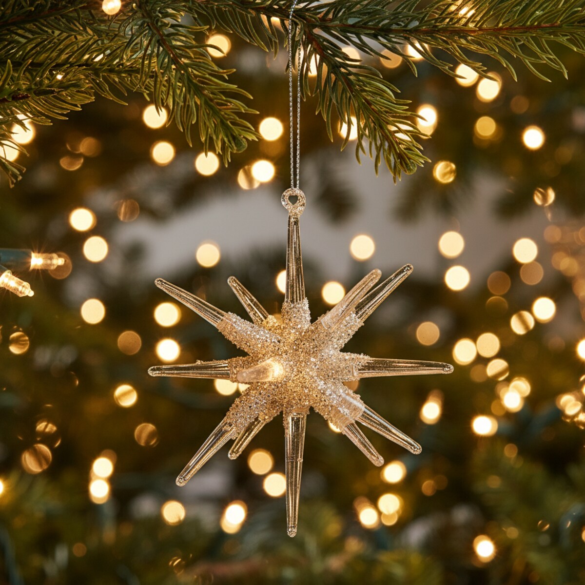 Zawieszka szklana Stario z motywem gwiazdy betlejemskiej