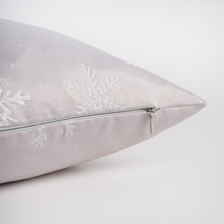 Poszewka Żakardowa Preciosita 45x45 cm z motywem śnieżynki