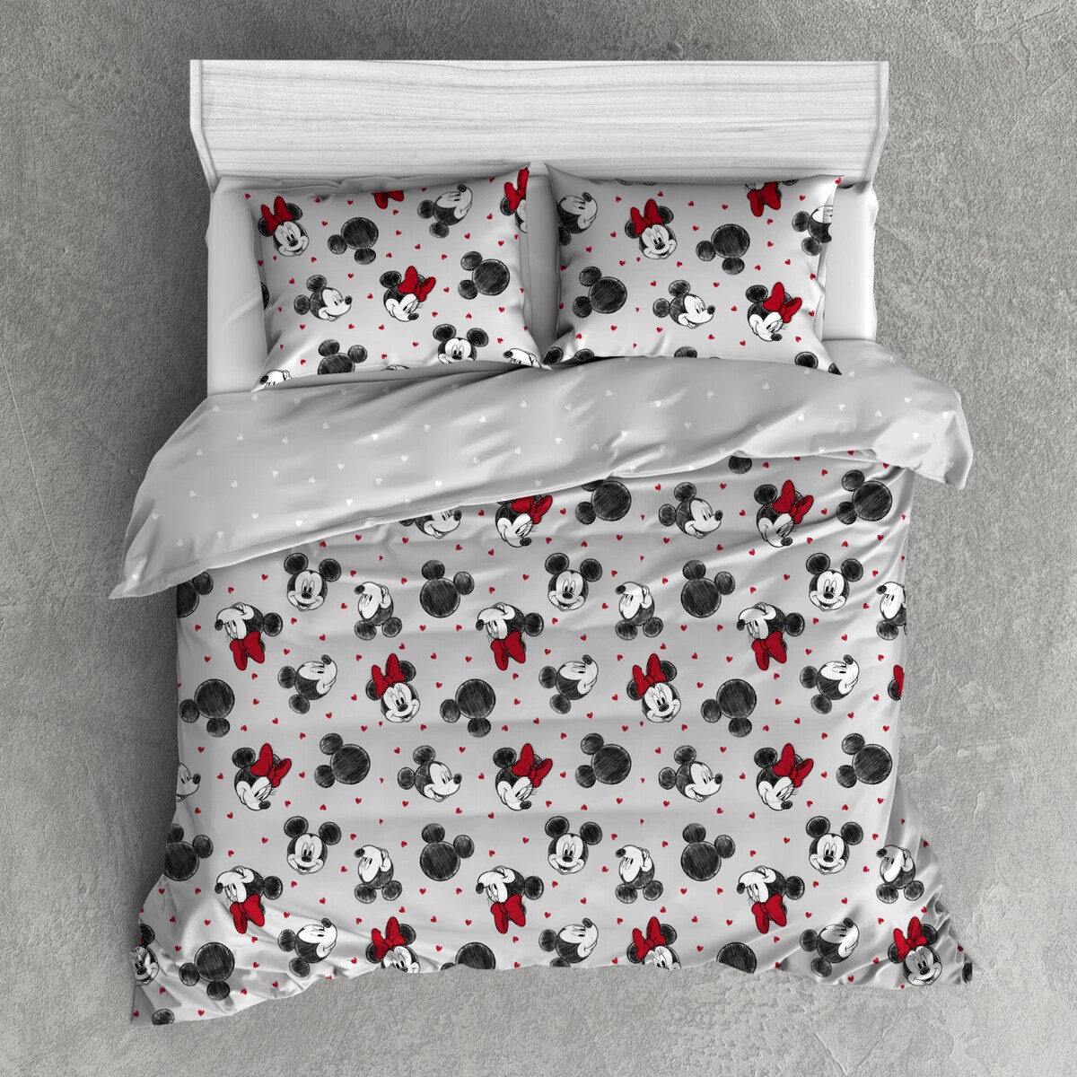 Pościel Satynowa Mikimouse 160x200 cm