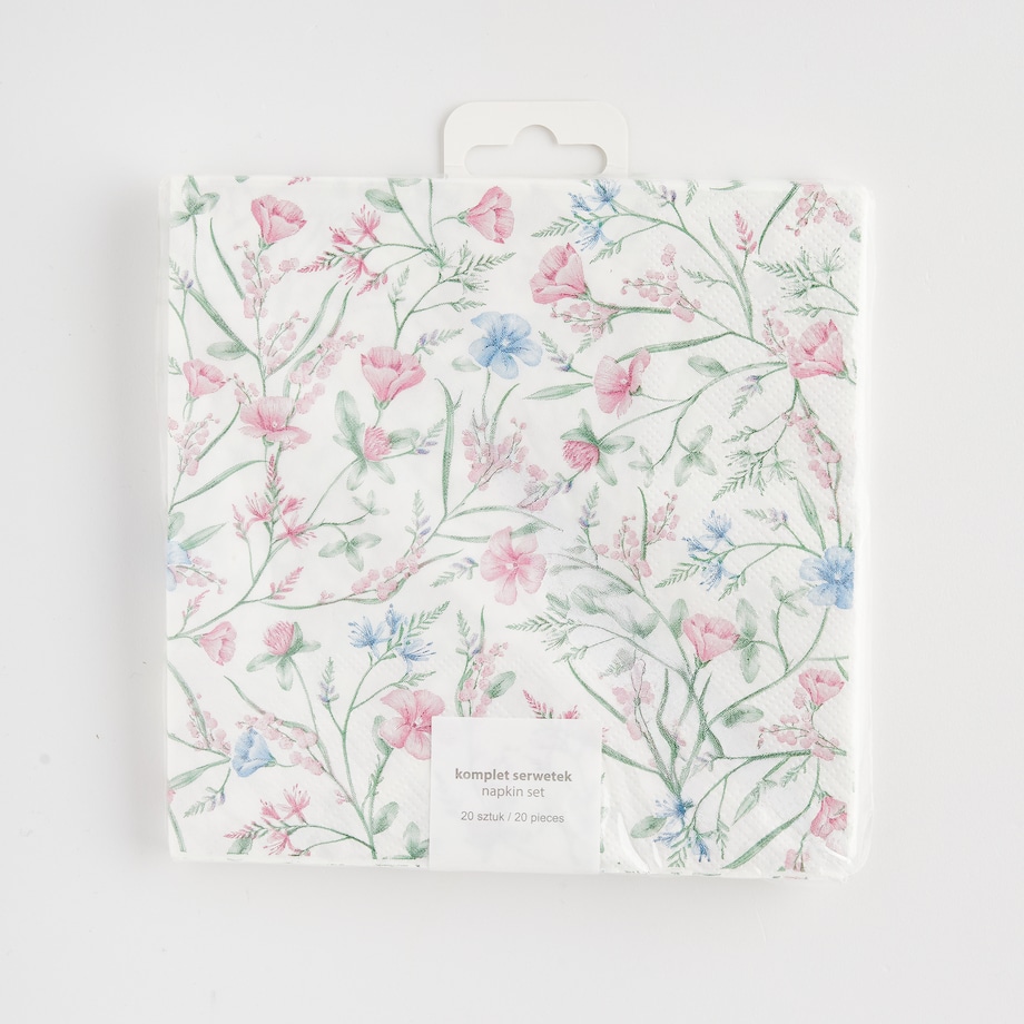 Komplet Serwetek Kiros z motywem kwiatowym