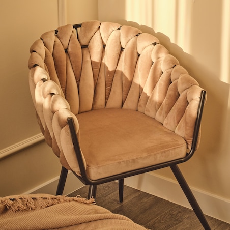 Eleganckie krzesło z weluru fannie