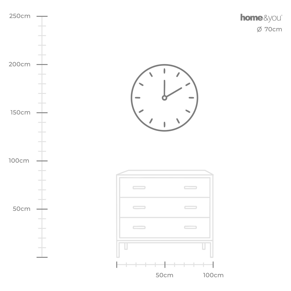 zegar ścienny industriano ø 70 cm