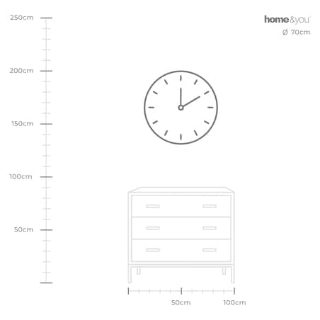 zegar ścienny industriano ø 70 cm