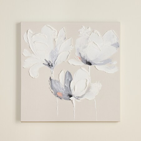 ręcznie zdobiony obraz z motywem kwiatowym cagli 60x60