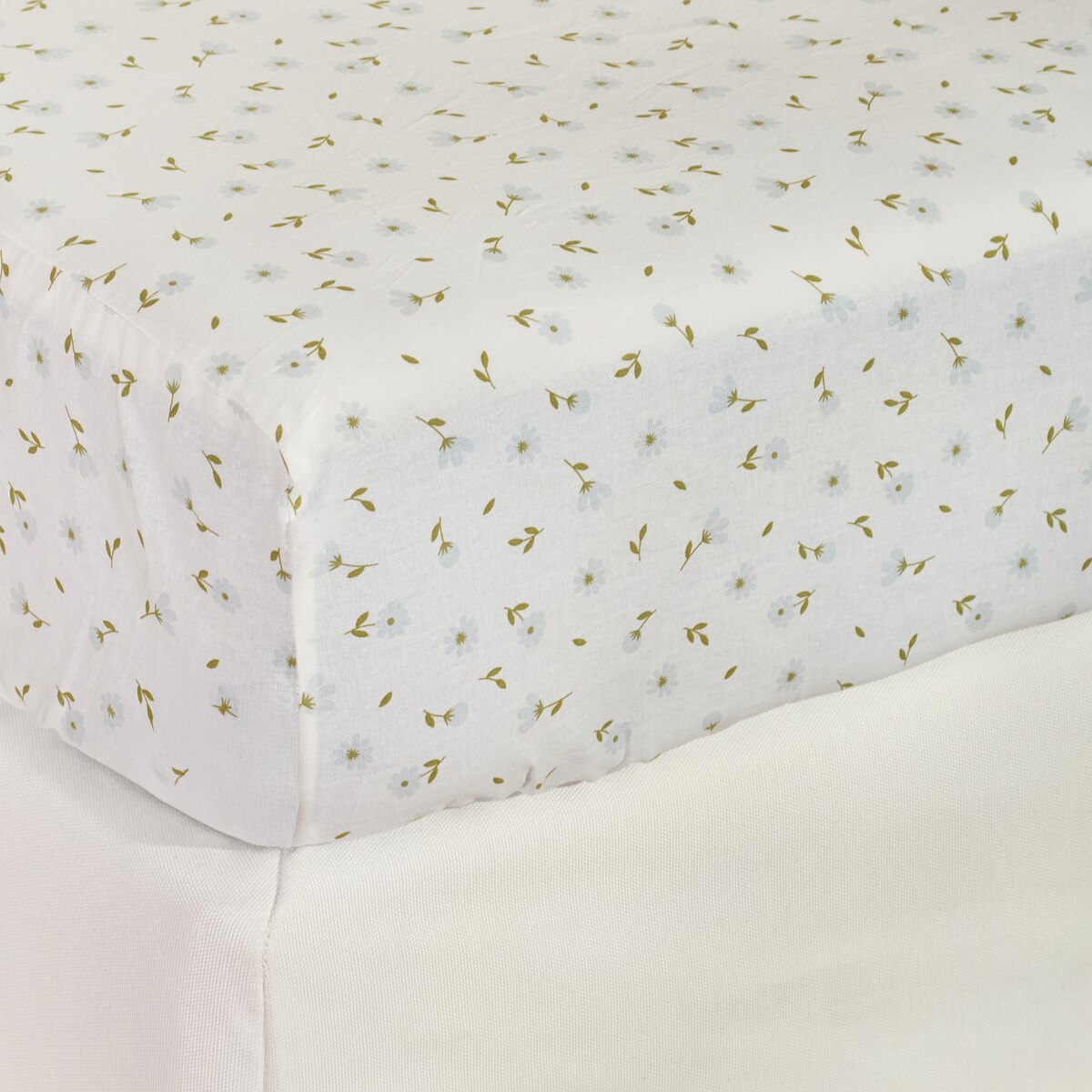 Prześcieradło bawełniane z gumką Avis 160x200 cm z motywem kwiatowym