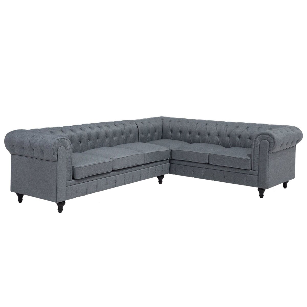 Narożnik lewostronny szary CHESTERFIELD