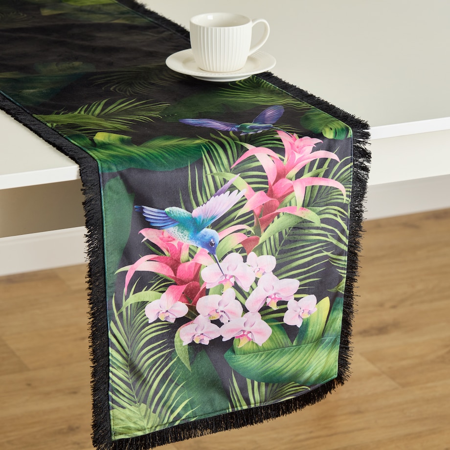 Bieżnik z nadrukiem Tripio 35x180 cm z motywem tropikalnym