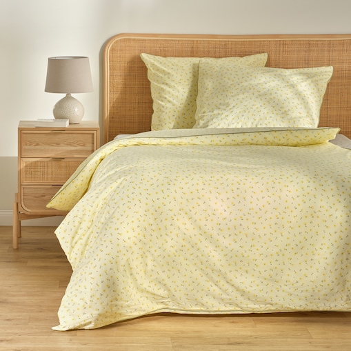 Pościel bawełniana z lamówką Avis 160x200 cm z motywem kwiatowym