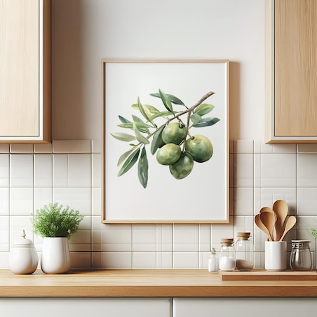 plakat zielone oliwki 50x70