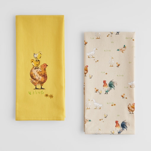 Komplet Ścierek Alti 45x65 cm z motywem zwierzęcym