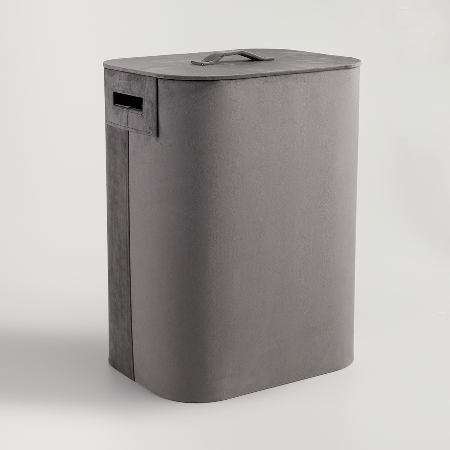 elegancki kosz na pranie z welwetu lantos