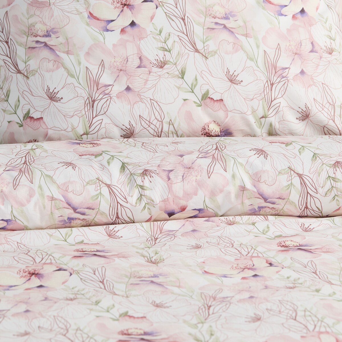 Pościel Bawełniana Sabio 160x200 cm z wzorem kwiatowym