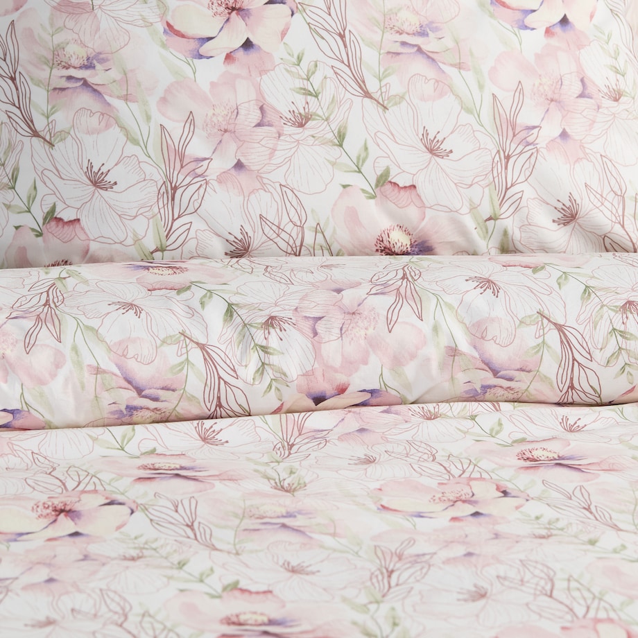 Pościel Bawełniana Sabio 160x200 cm z wzorem kwiatowym