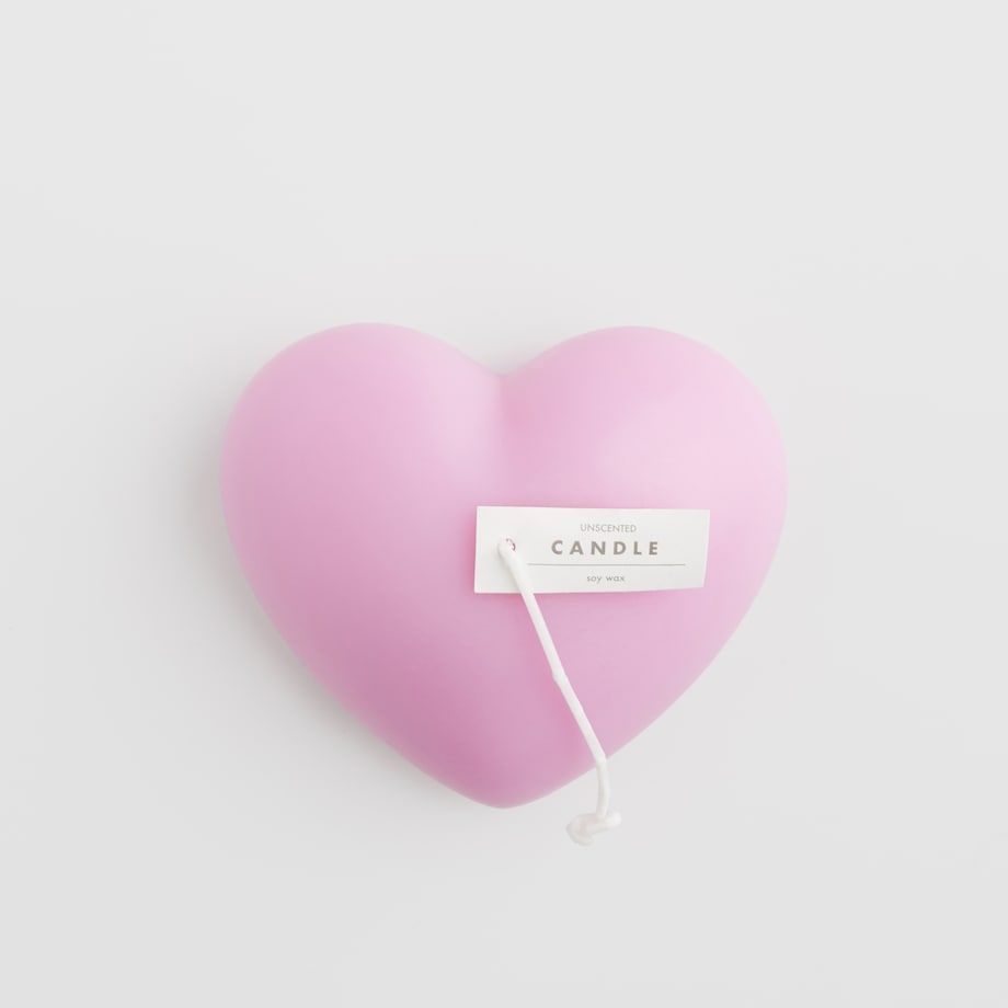 Świeca Corazone z motywem serca