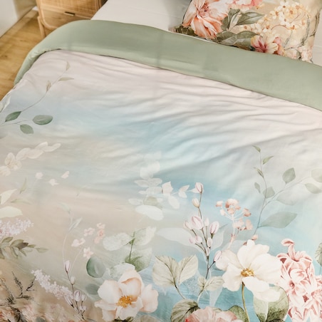 Pościel z bawełny satynowej Sunpala 160x200 cm z motywem kwiatowym