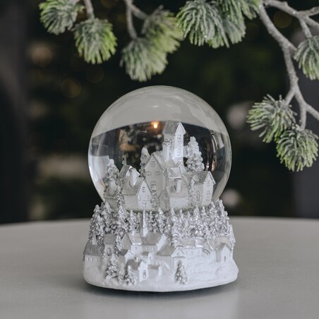 Snowball With Music Box Christmas Village Small 