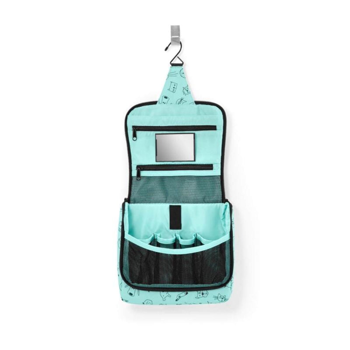 Kosmetyczka toiletbag kids cats and dogs mint
