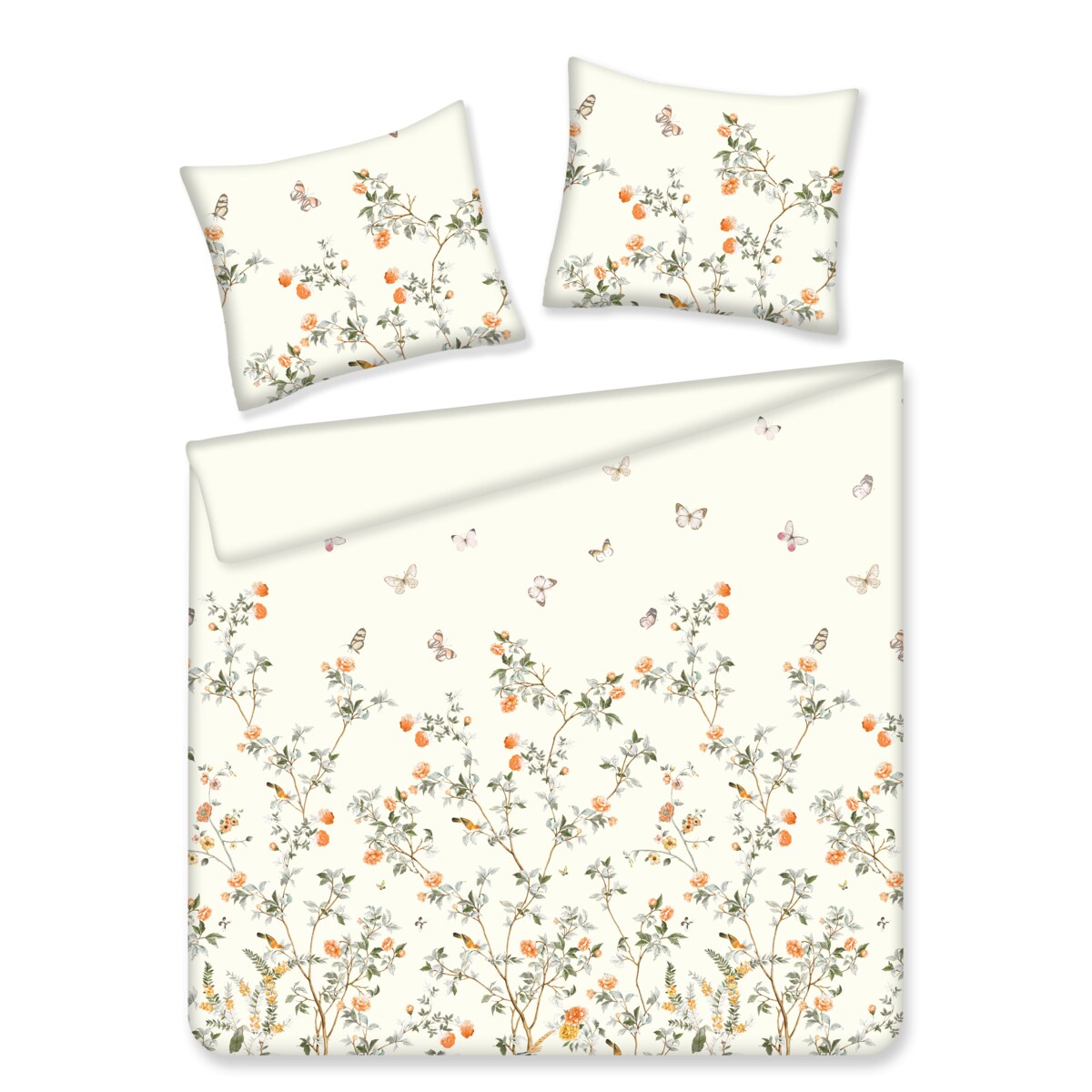 Pościel Bawełniana Lavro 160x200 cm z motywem roślinnym