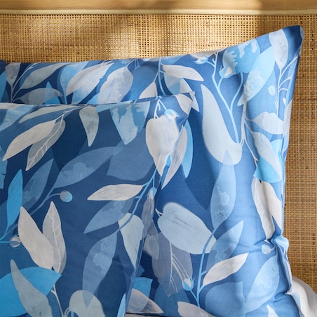 Pościel z bawełny satynowej Azurella 200x220 cm z motywem liściastym