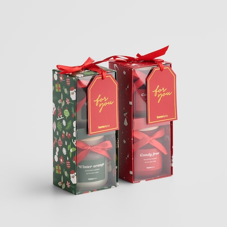 Komplet Świec Zapachowych Festio z motywem mikołaja