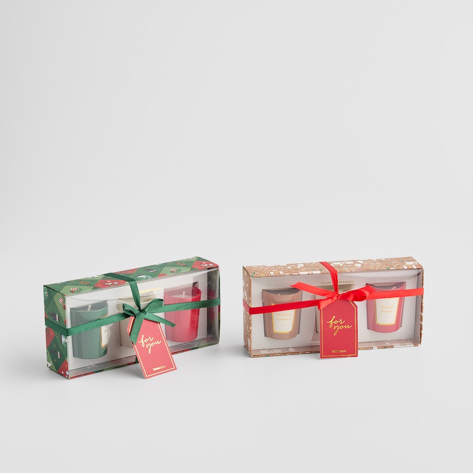 Komplet Świec Zapachowych Hannings z motywem piernika