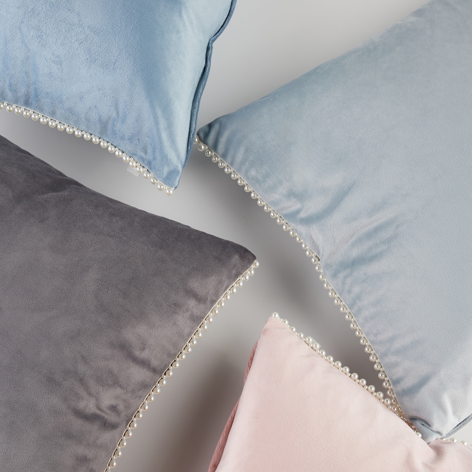 Poszewka Welwetowa Patronis 45x45 cm z motywem perły