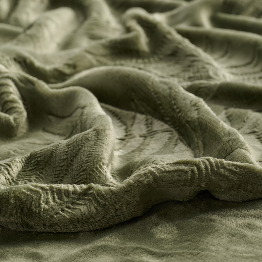 Koc Fernico 150x200 cm z motywem liściastym