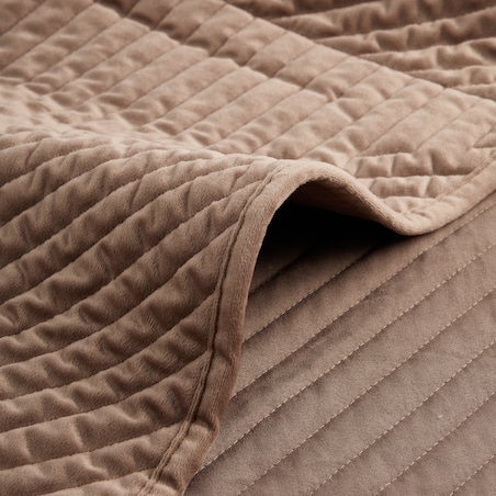 Jednokolorowa narzuta na łóżko Minister 200x220 cm z motywem geometrycznym