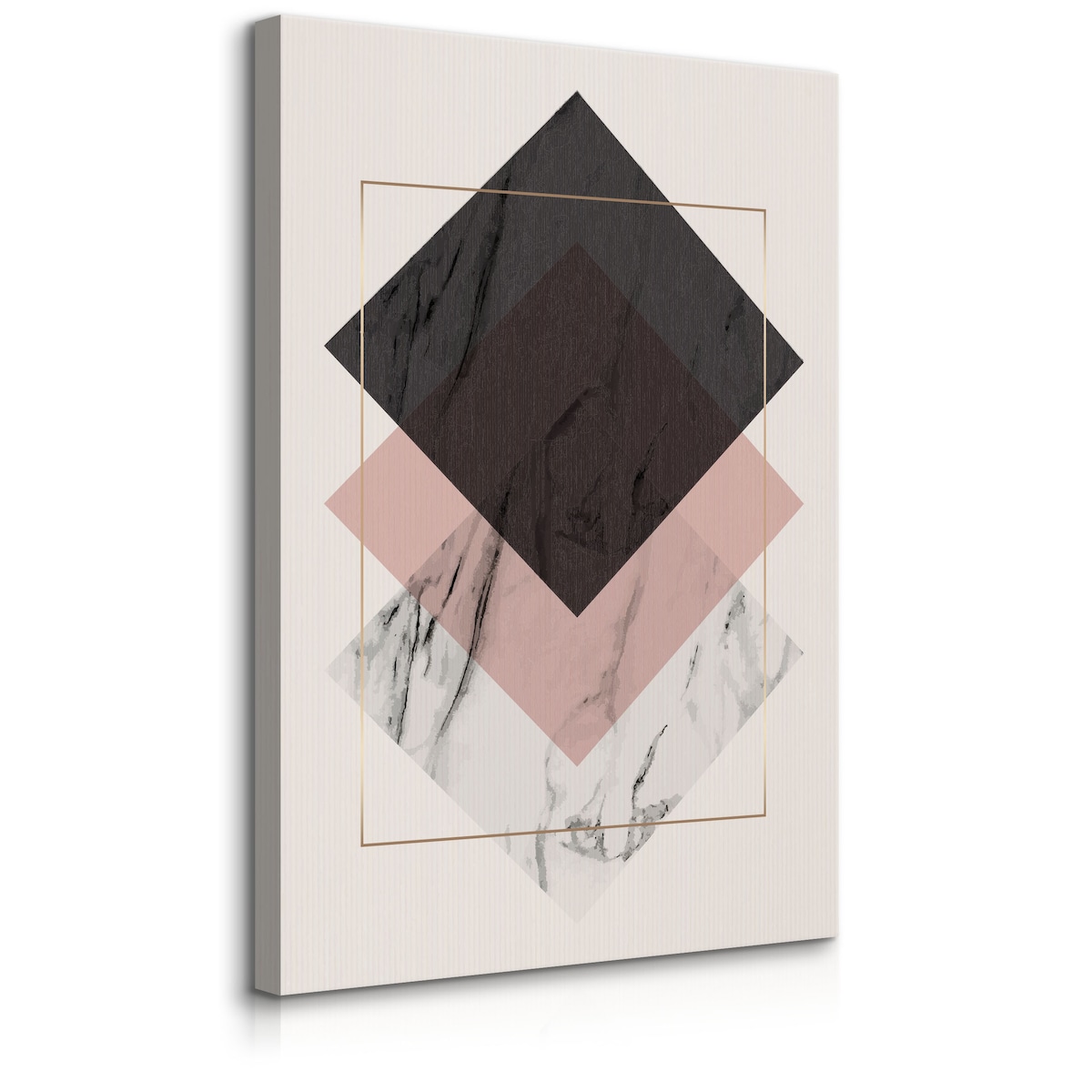 Obraz Abstrakcja Pastelowe Różowe Romby 30x40cm