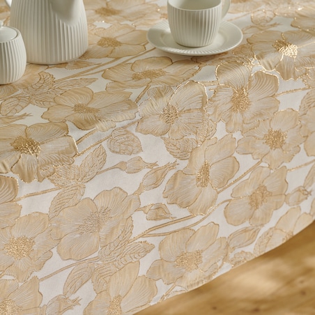 Obrus Żakardowy Makowka 145x220 cm z motywem kwiatowym