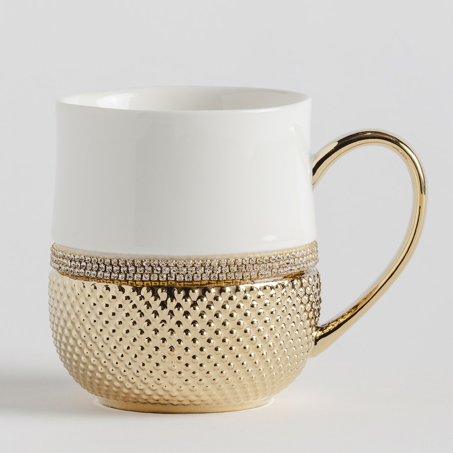 Kubek Glamtis gold w groszki