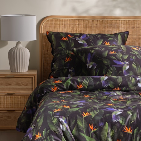 Pościel z bawełny satynowej Oaziso 200x220 cm z motywem tropikalnym