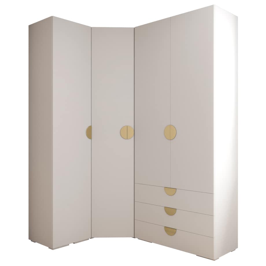 Garderoba wysoka do przedpokoju INOVA 4 Z6 biały+czarny