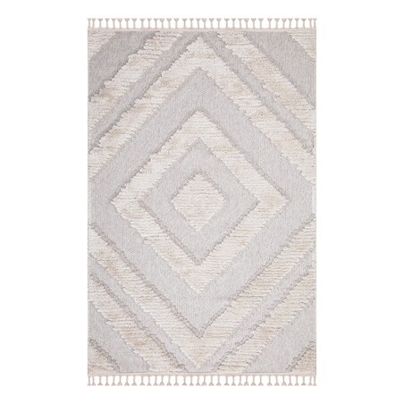 Dywan z frędzlami Cut&Loop Boho-Chic Valora 8130 Krem Szary 200x290