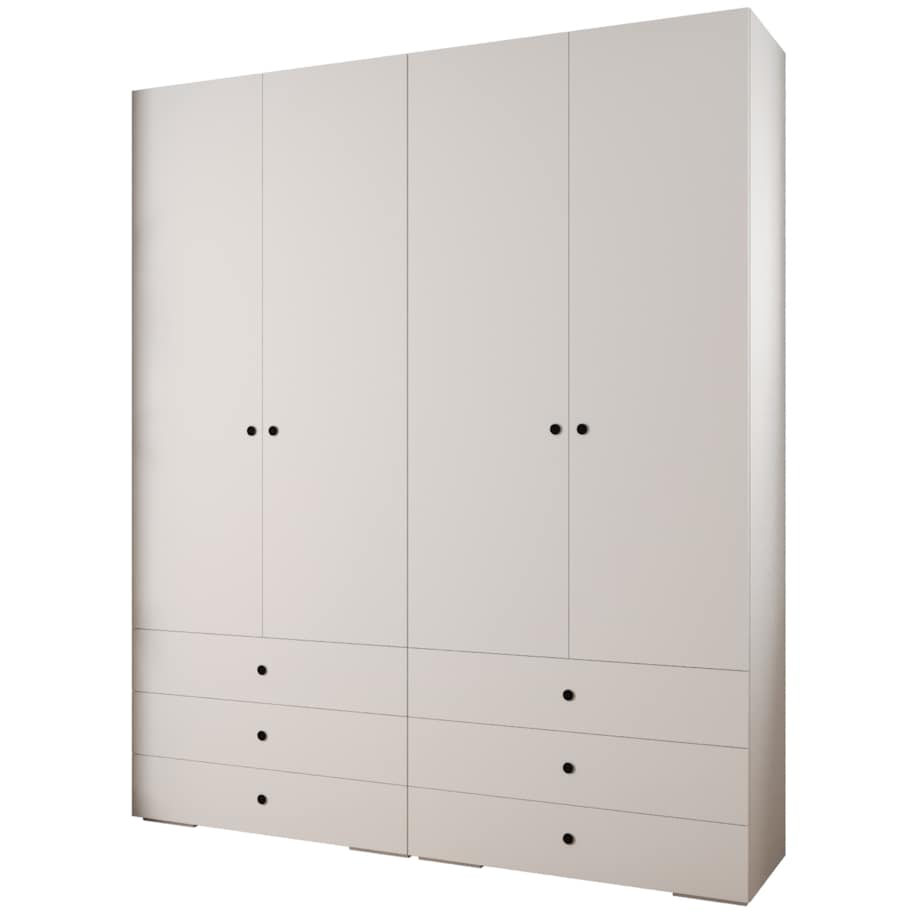 Garderoba wysoka do przedpokoju INOVA 2 Z16 biały+czarny