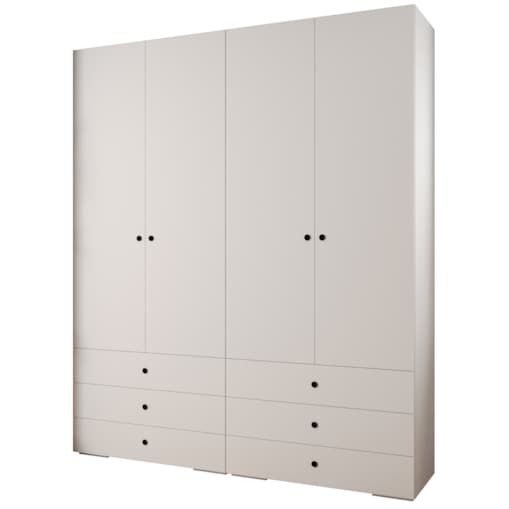 Garderoba wysoka do przedpokoju INOVA 2 Z16 biały+czarny