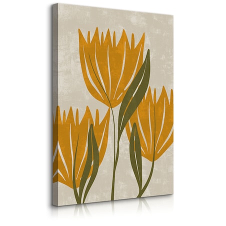 Obraz Pomarańczowe Tulipany W Stylu Boho 30x40cm