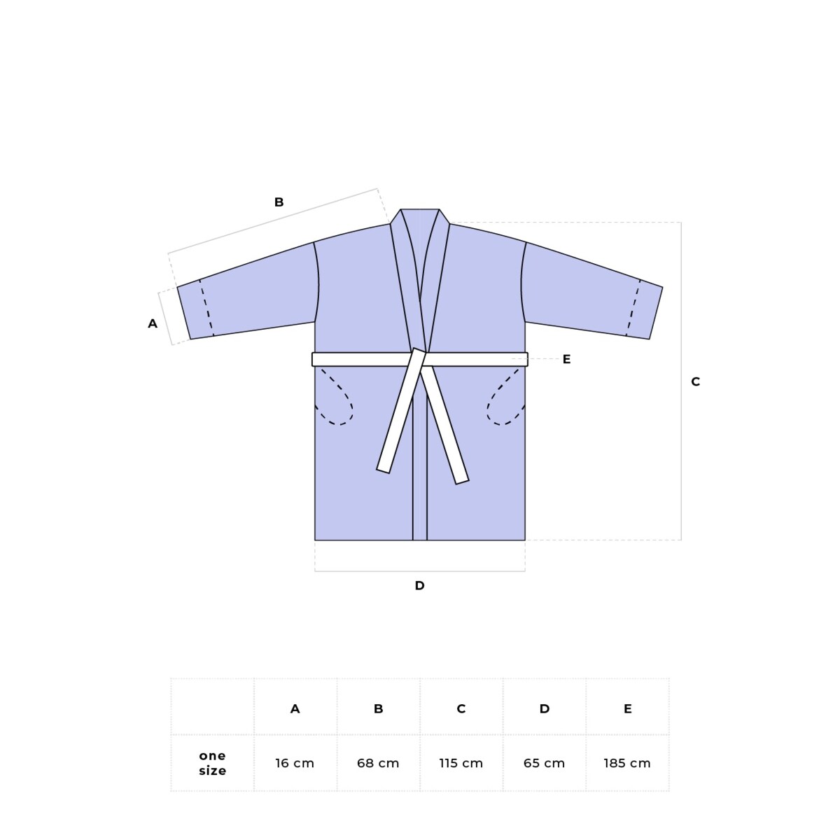 szlafrok z bawełną Polina