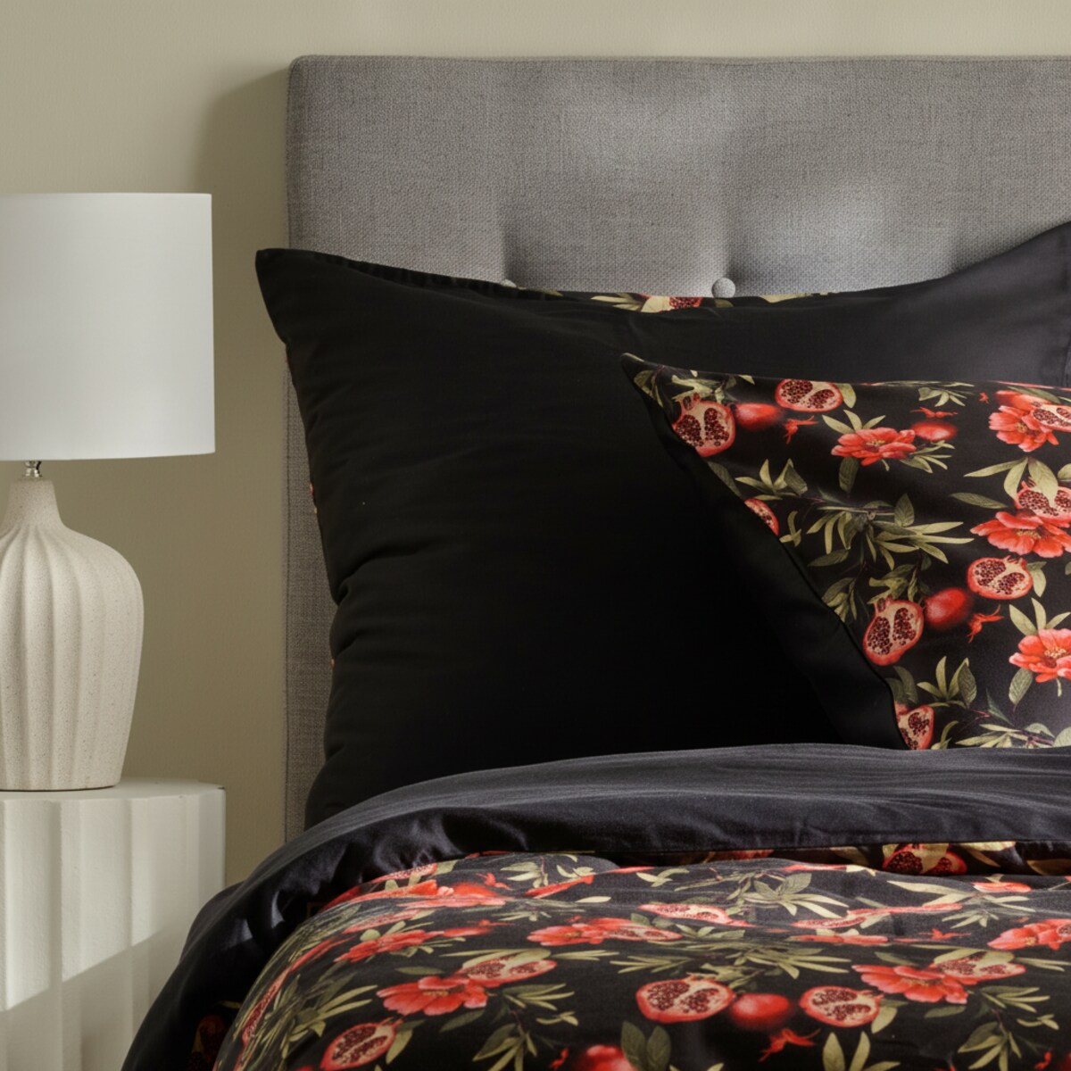 Pościel z bawełny satynowej Granadillo 160x200 cm z motywem owoców