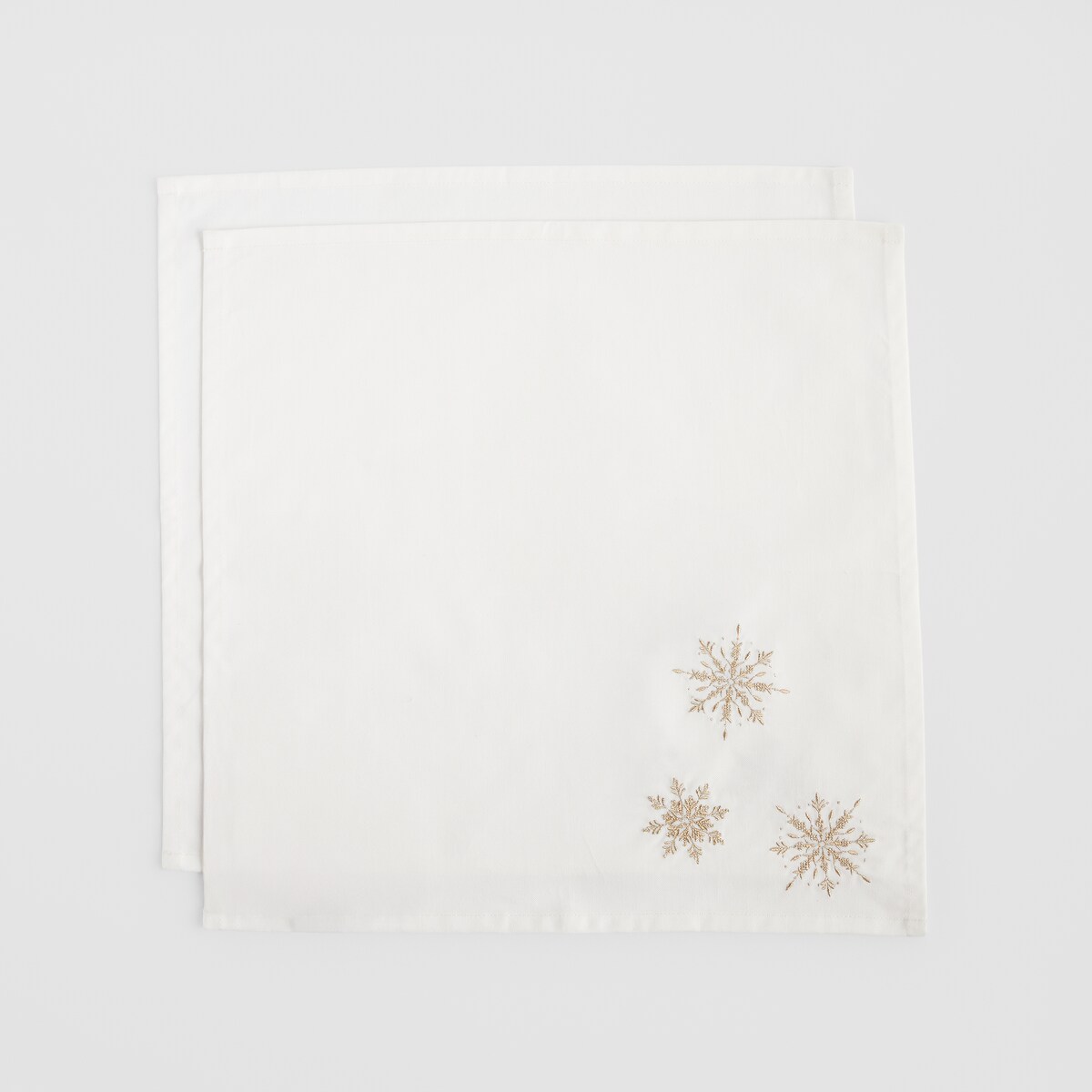 Komplet Serwetek Bawełnianych Servio 40x40 cm z motywem śnieżynki
